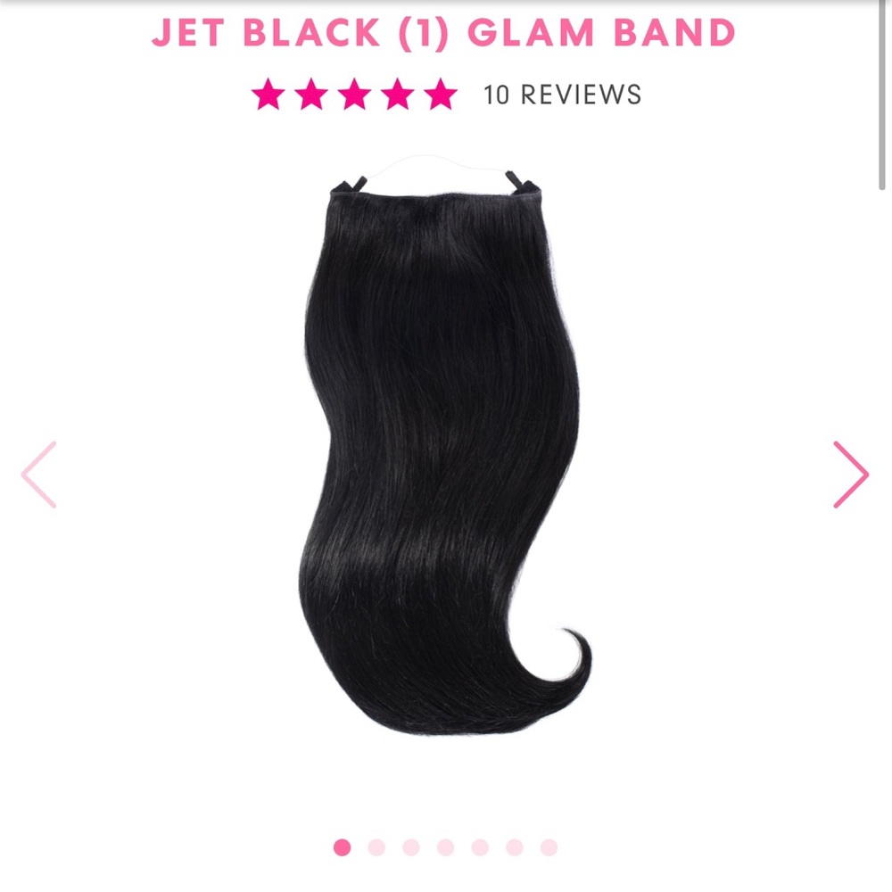 Glam Seamless Glam Band and Ponytail 16in Black